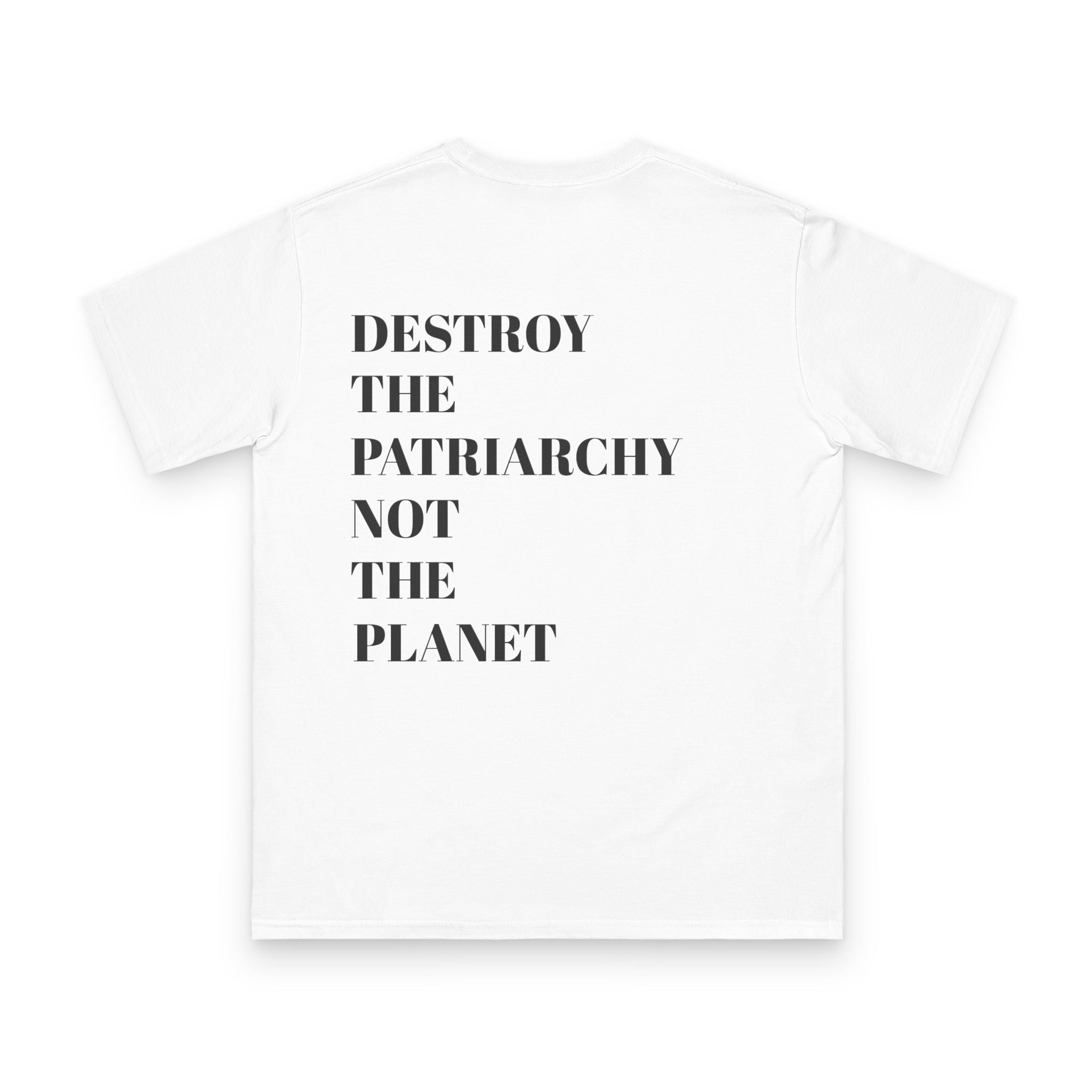 "destroy the patriarchy, not the planet"